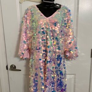 Sequin V-Neck Jumpsuit